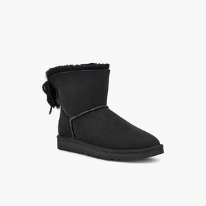 Ugg Classic Double Bow Mini Klassiska Stövlar Dam Svarta (756418XND)